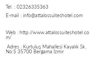Attalos Suites Hotel iletiim bilgileri